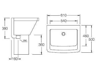 Раковина Hatria Specials  (60 см) хозяйственная