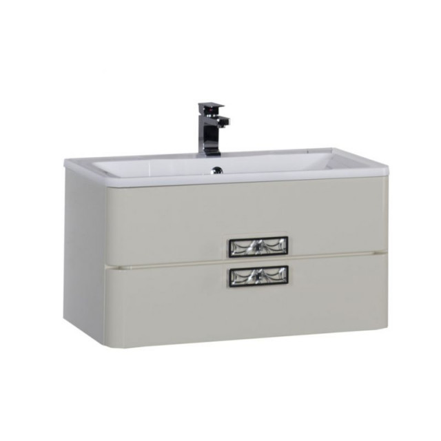 Тумба с раковиной Aquanet Паллада 90 слоновая кость