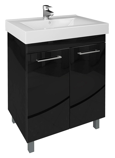 Тумба с раковиной Cezar Felix 60 черная