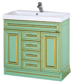 Тумба с раковиной Misty Vena 90 салатовая патина