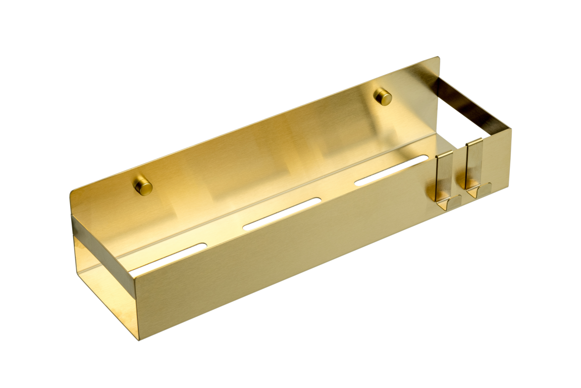 Полка подвесная + 2 крючка Boheme MATT GOLD 10965-MG