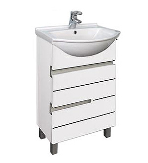 Тумба с раковиной Aquanet Доминика 55 белая