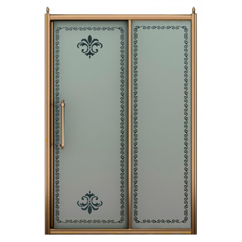 Душевая дверь в нишу Cezares RETRO-BF-1-140-PP-Br