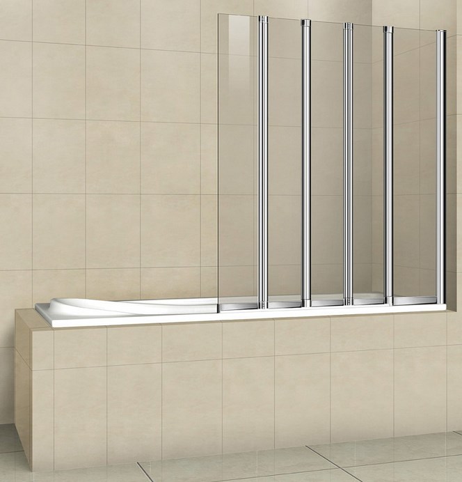 Шторка для ванны Cezares PRATICO-V-5-120/140-C-Cr