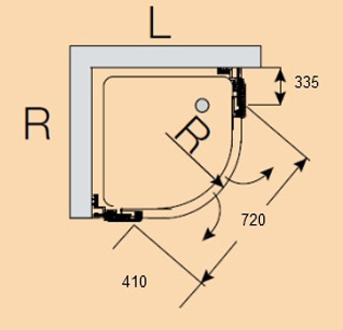 Душевой уголок Provex Combi 6005-CR-05-GL 100 см