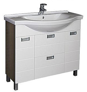 Тумба с раковиной Aquanet Сити 100 венге