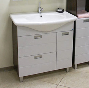 Тумба с раковиной Aquanet Сити 90 венге