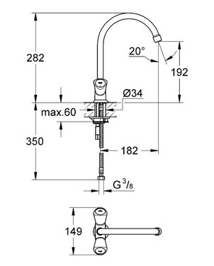 Смеситель Grohe Costa L 31819001 для кухонной мойки