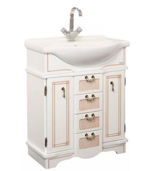 Тумба с раковиной Aquanet Луис 60 белая