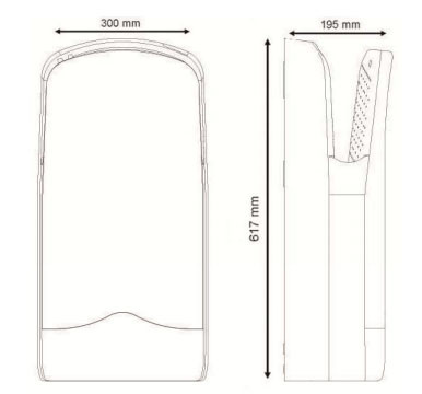 Сушилка для рук Nofer V-JET Triblade автоматическая 1760 W белая 01305.W