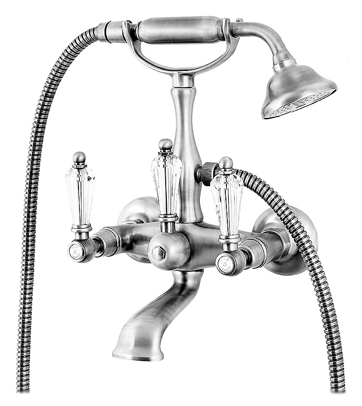 Смеситель Caprigo Adria Swarovski 01-010-crm для ванны с душем