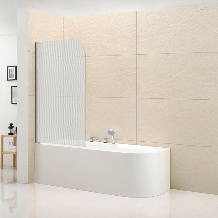 Шторка для ванны Cezares Eco O V 1 80/140 P Cr L