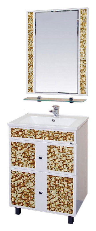 Мебель для ванной Misty Морена 60 золотая мозаика
