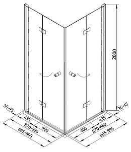 Душевой уголок Kolpa San Terra flat TKK 90