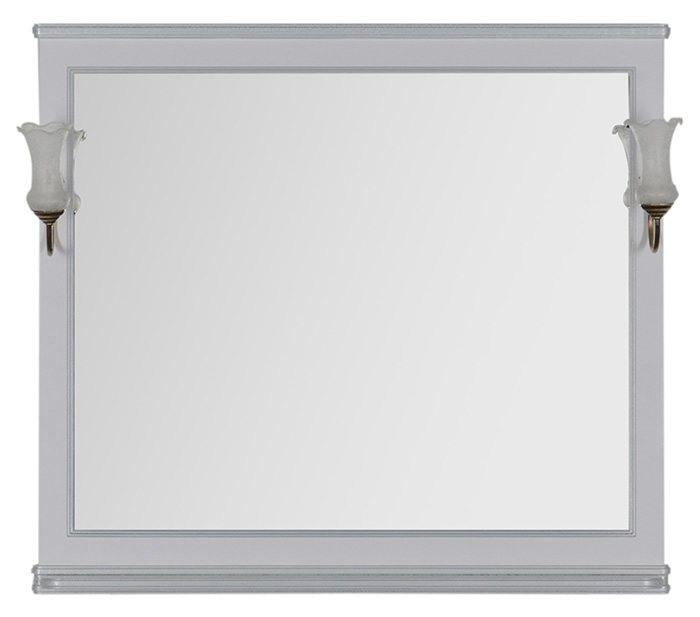 Зеркало Aquanet Валенса 110 белый краколет/серебро