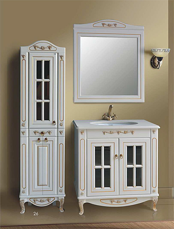 Мебель для ванной Атолл Верона 85 дорато К витрина