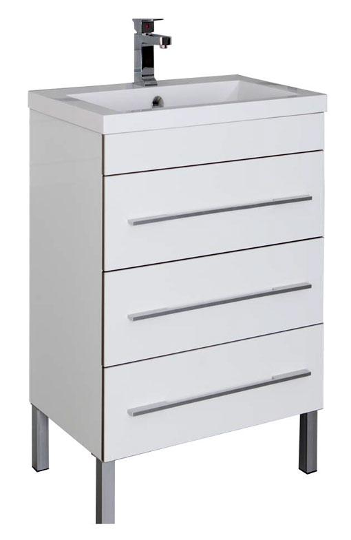 Тумба с раковиной Aquanet Верона 58 белая