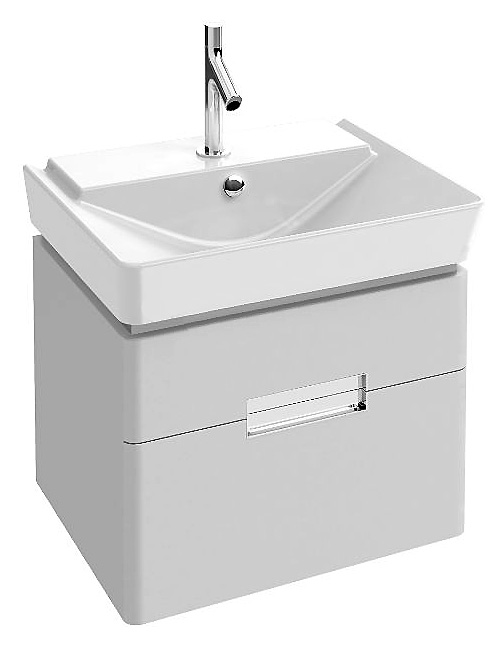 Тумба с раковиной Jacob Delafon Reve 60 белый бриллиант 2 ящика