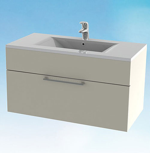 Тумба с раковиной De Aqua Кубика 90