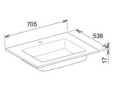 Тумба с раковиной Keuco Royal 60 белый глянец 70 см