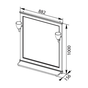 Зеркало Aquanet Валенса 80 белое