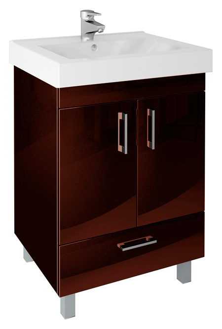 Тумба с раковиной Cezar Unicus 60 цветная нижний ящик