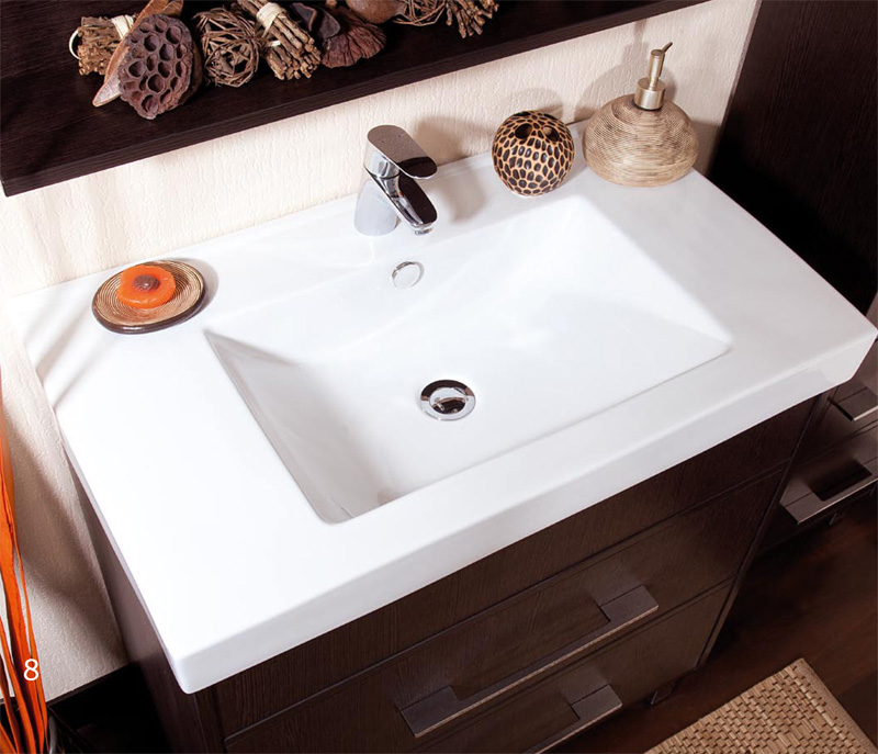 Тумба с раковиной Бриклаер Чили 80 венге