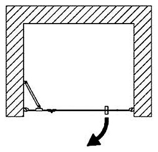 Душевая дверь в нишу Samo Trendy Zenit B9903ULUTR (L)