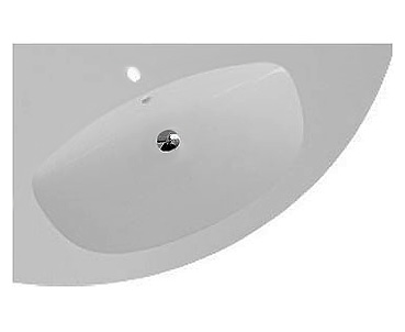 Тумба с раковиной De Aqua Трио Люкс белая L