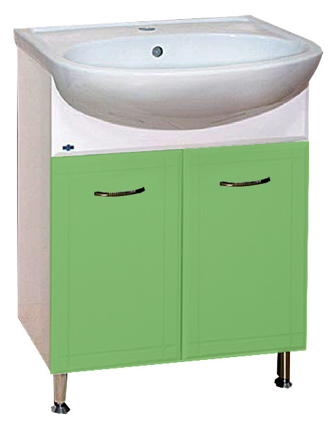Тумба с раковиной Misty Уют 60 прямая салатовая