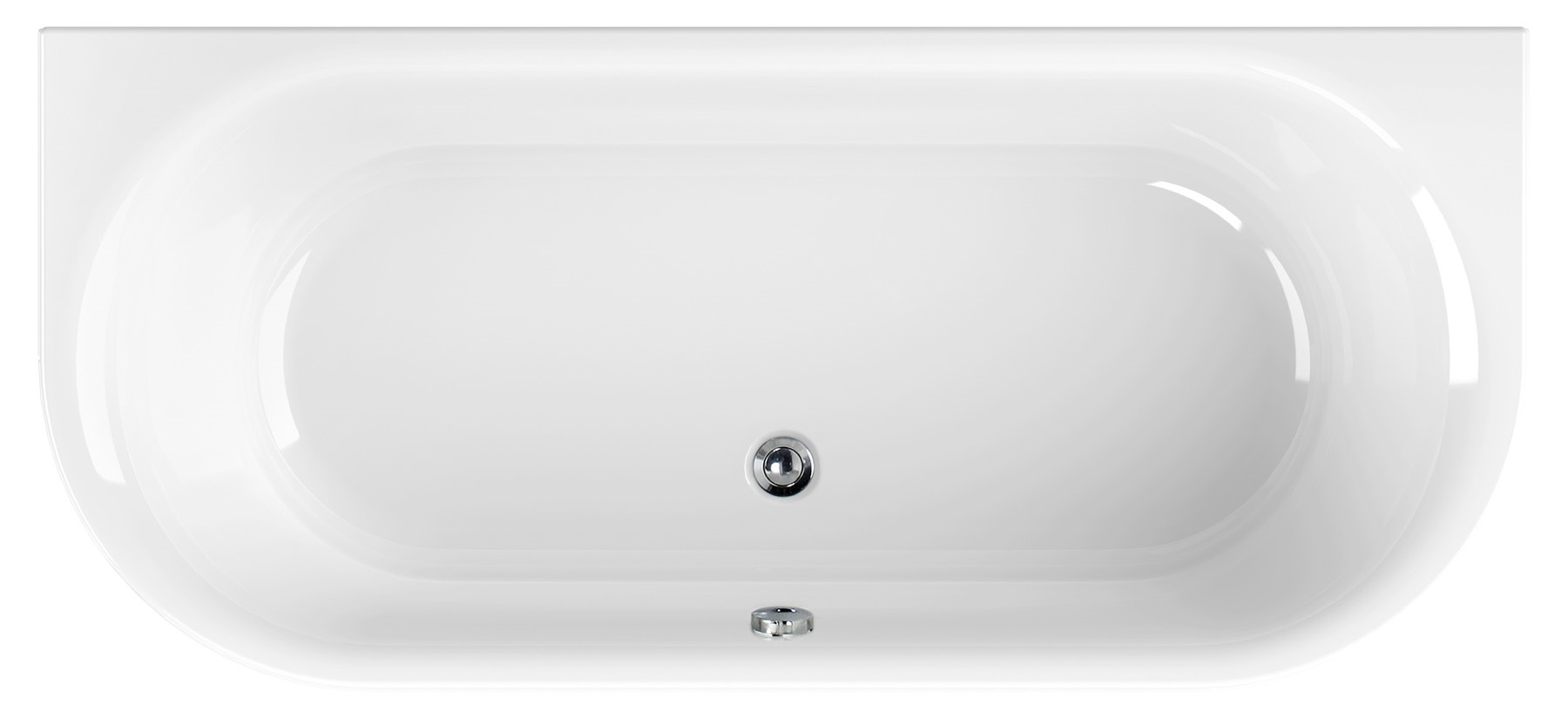 Акриловая ванна CEZARES Metauro Wall 180x80