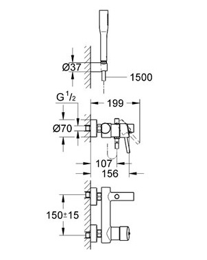 Смеситель Grohe Concetto 32212001 для ванны с душем