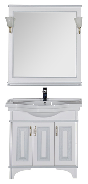 Мебель для ванной Aquanet Валенса 100 белый краколет/серебро