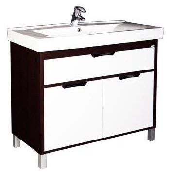 Тумба с раковиной Aquanet Гретта 100 венге