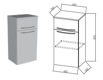 Шкаф-пенал Kolpa San 87
