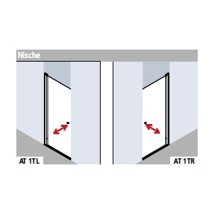 Душевая дверь в нишу Kermi Atea AT 1TR 10018VAK R 100 см