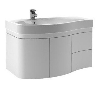 Тумба с раковиной Aquanet Сопрано 2-95  белая L