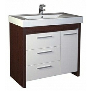 Тумба с раковиной Aquanet Тиана 90 венге