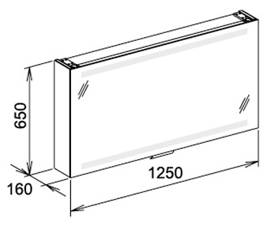 Зеркало-шкаф Keuco Edition 300 125 см