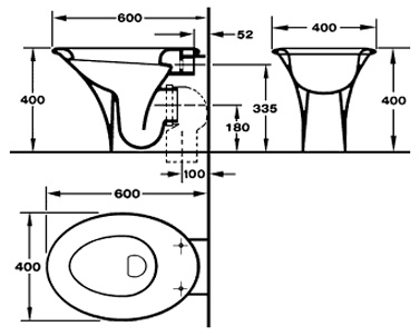 Унитаз приставной Hatria Sculture