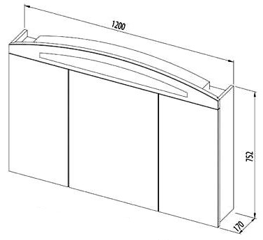 Зеркало-шкаф Aquanet Тренто 120 белый