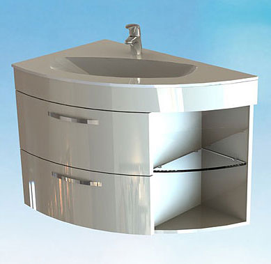 Тумба с раковиной De Aqua Трио Люкс  L