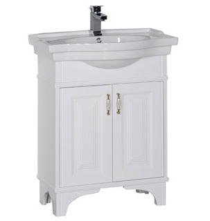 Тумба с раковиной Aquanet Валенса 70 белая