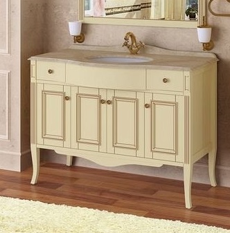 Тумба с раковиной Timo Aura 120 M-VR avorio/bronze