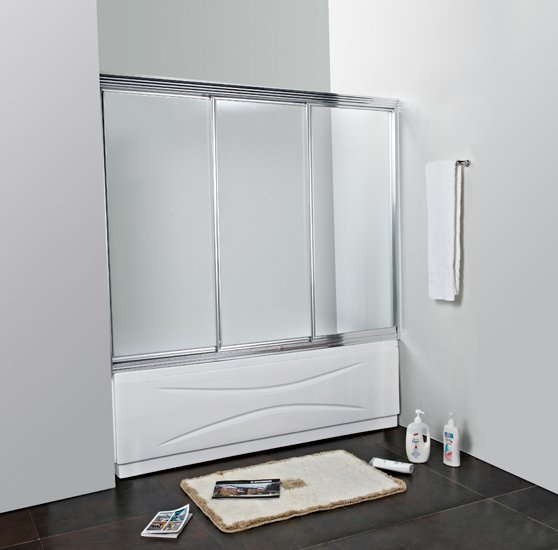 Шторка на ванну Cezares FAMILY-B-V-3-150/140-C-Cr