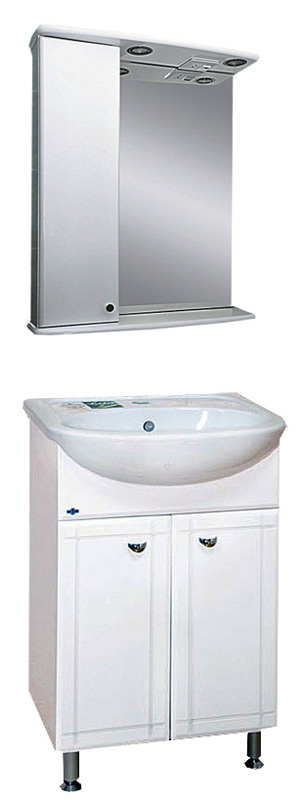 Мебель для ванной Misty Уют 50  прямая белая