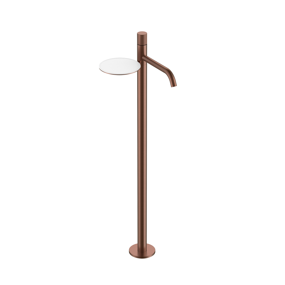 Смеситель Boheme STICK напольный для умыв. BRUSHED BRONZE SPIRALE 120-BRB.4