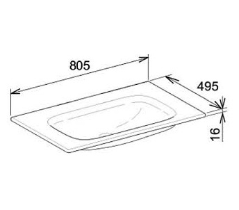 Тумба с раковиной Keuco Royal Universe кашемир 80 см