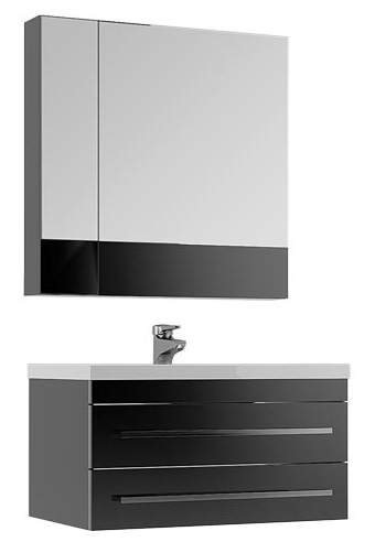 Мебель для ванной Aquanet Верона 75 подвесная черная