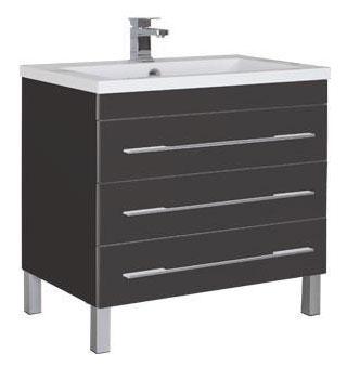 Тумба с раковиной Aquanet Верона 90 черная